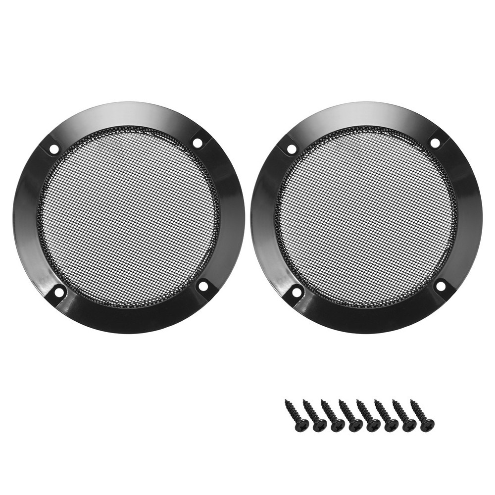 2" Speaker Grill Black Speaker Mesh Decorative Circle Woofer Guard , 2Pcs