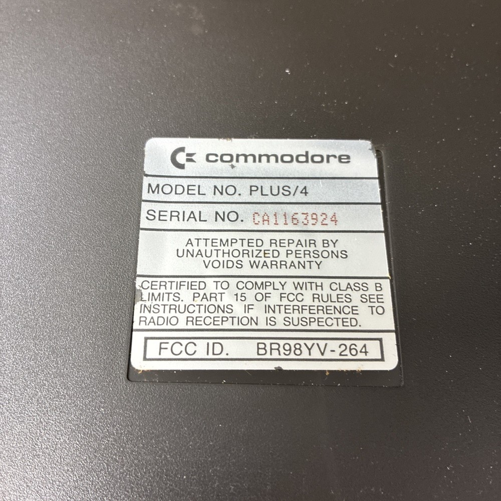 Commodore Plus/4 Vintage Home Computer with Box, Accessories, Manuals Untested
