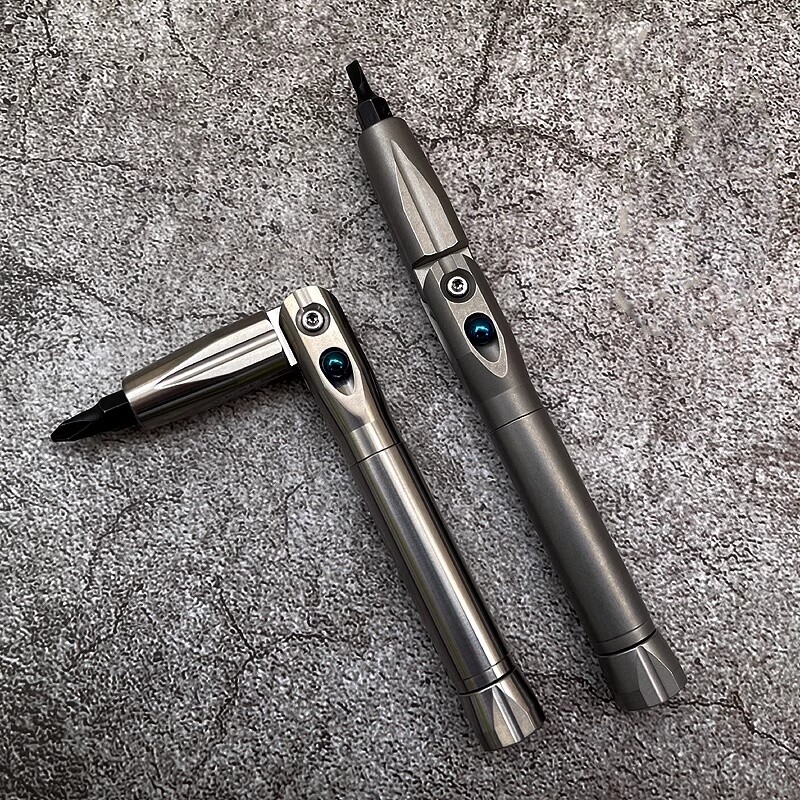 Titanium Folding Screwdriver Cross Slotted Bit EDC Multi Tools Fidget Spinner