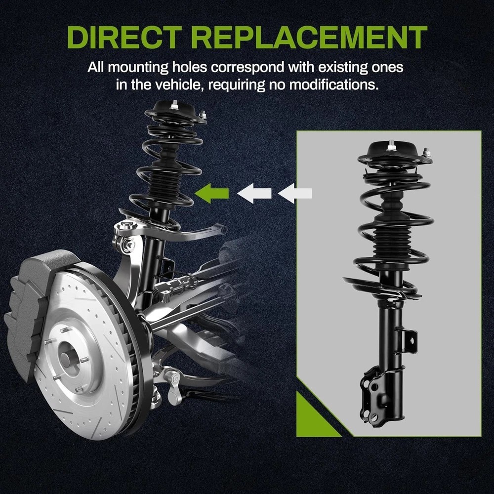 Front Loaded Struts Pair for Hyundai Elantra 11-16