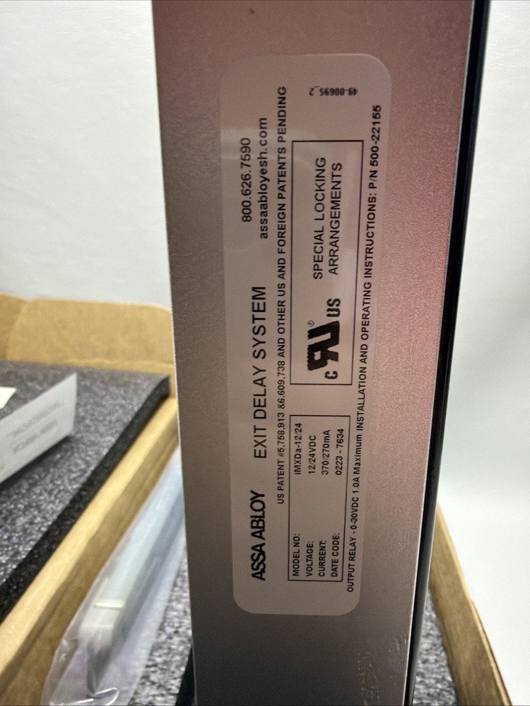 ASSA ABLOY SECURITRON IMXDA Integrated Movement Exit Delay System, Satin Chrome