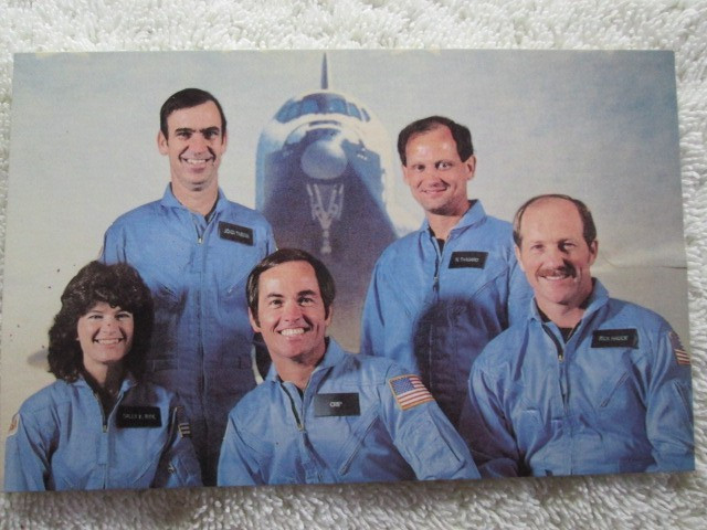 Space Shuttle Challenger Crew Members Postcard, STS 7