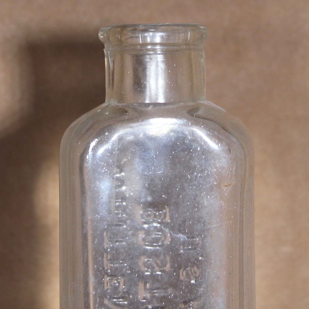 Antique Bottle Clear 1920 Whittemore Boston Medicinal