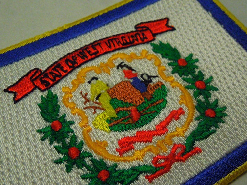 West Virginia State Flag Seal Embroidered Iron On Patch