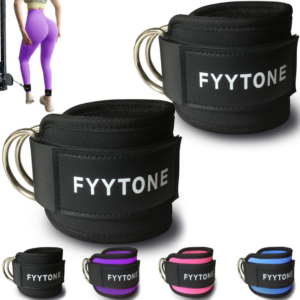 Ankle Strap(Pair) for Cable Machine, Ankle Cuff for Kickbacks, Leg Extensions...