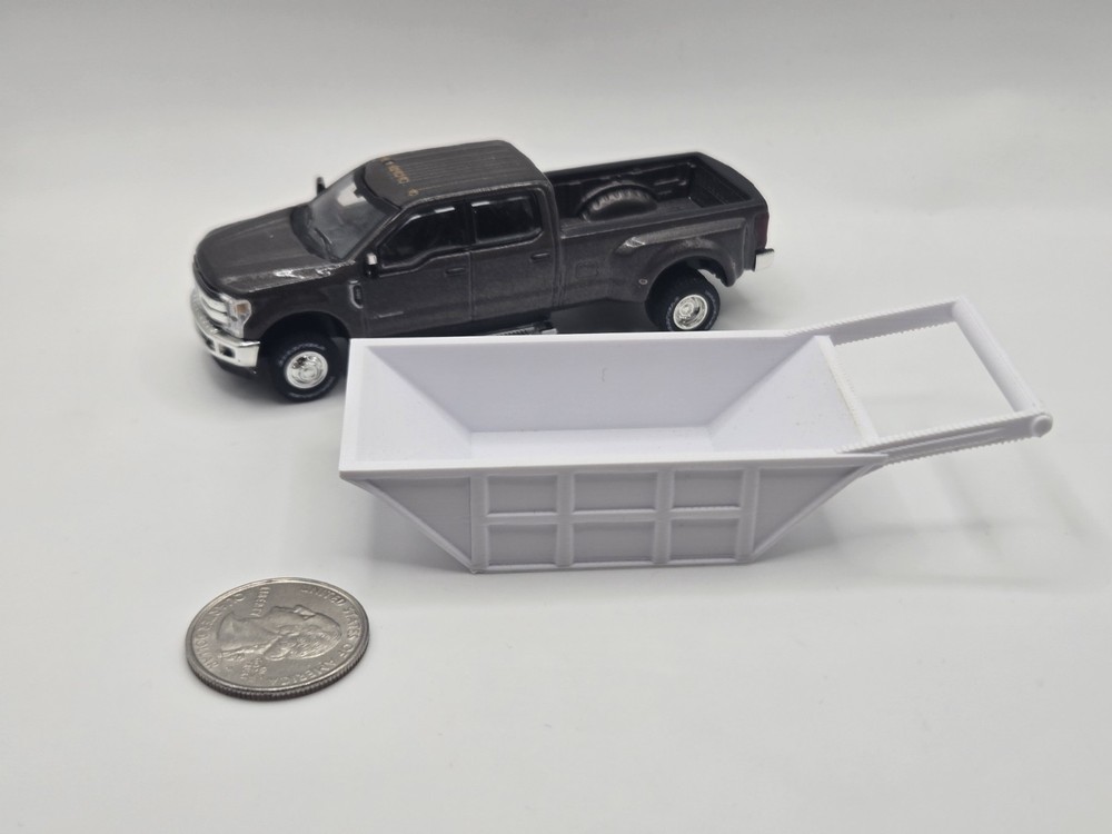 1/64 Scale 12 Cubic Yard Bedding Box in White