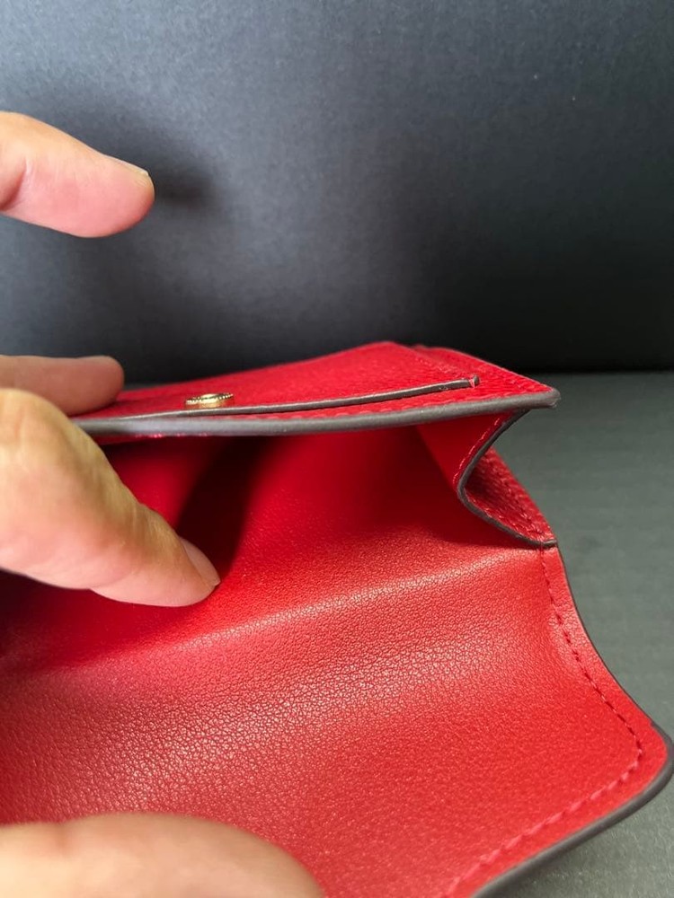New COACH Red Bi-Fold Wallet