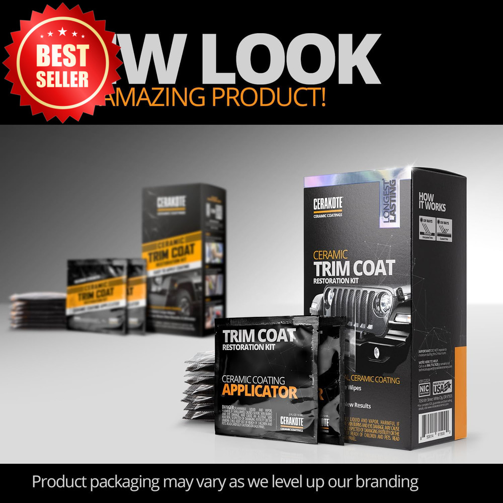 Ceramic Trim Coat Kit Plastic Restorer Quick Coating 200 Wash Durable US