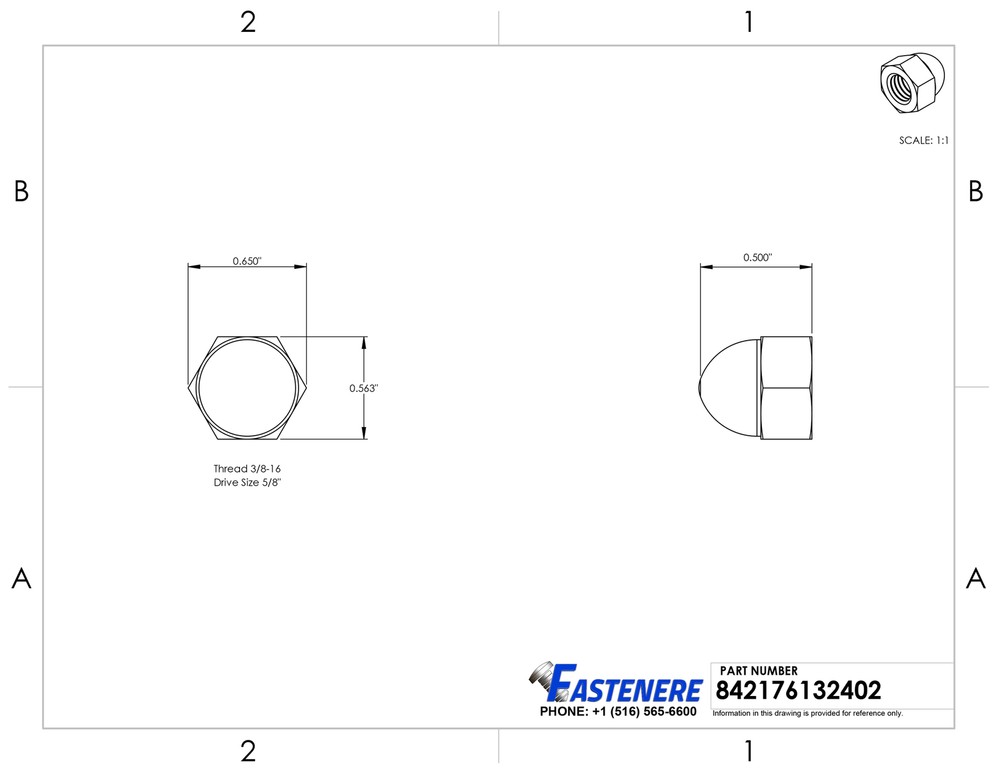 3/8-16 Hex Cap Nuts Solid Brass Grade 360 Commercial Plain Finish Quantity 250