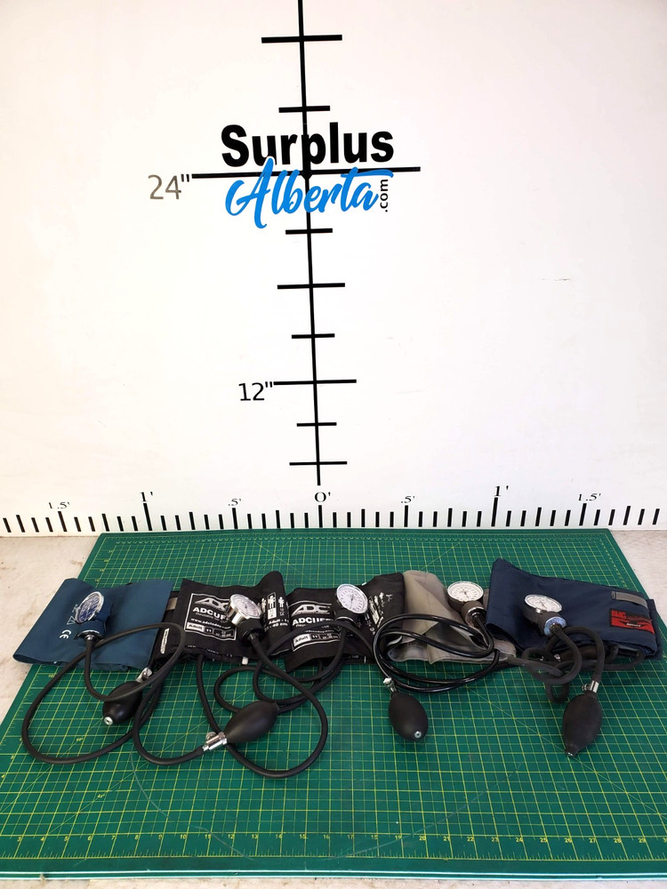 Assorted Aneroid Sphygmomanometer Group with Cuffs x 5 Units