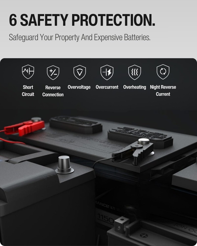 Solar Charge Controller Waterproof, 40A Solar Panel Regulator with Temp Senso...