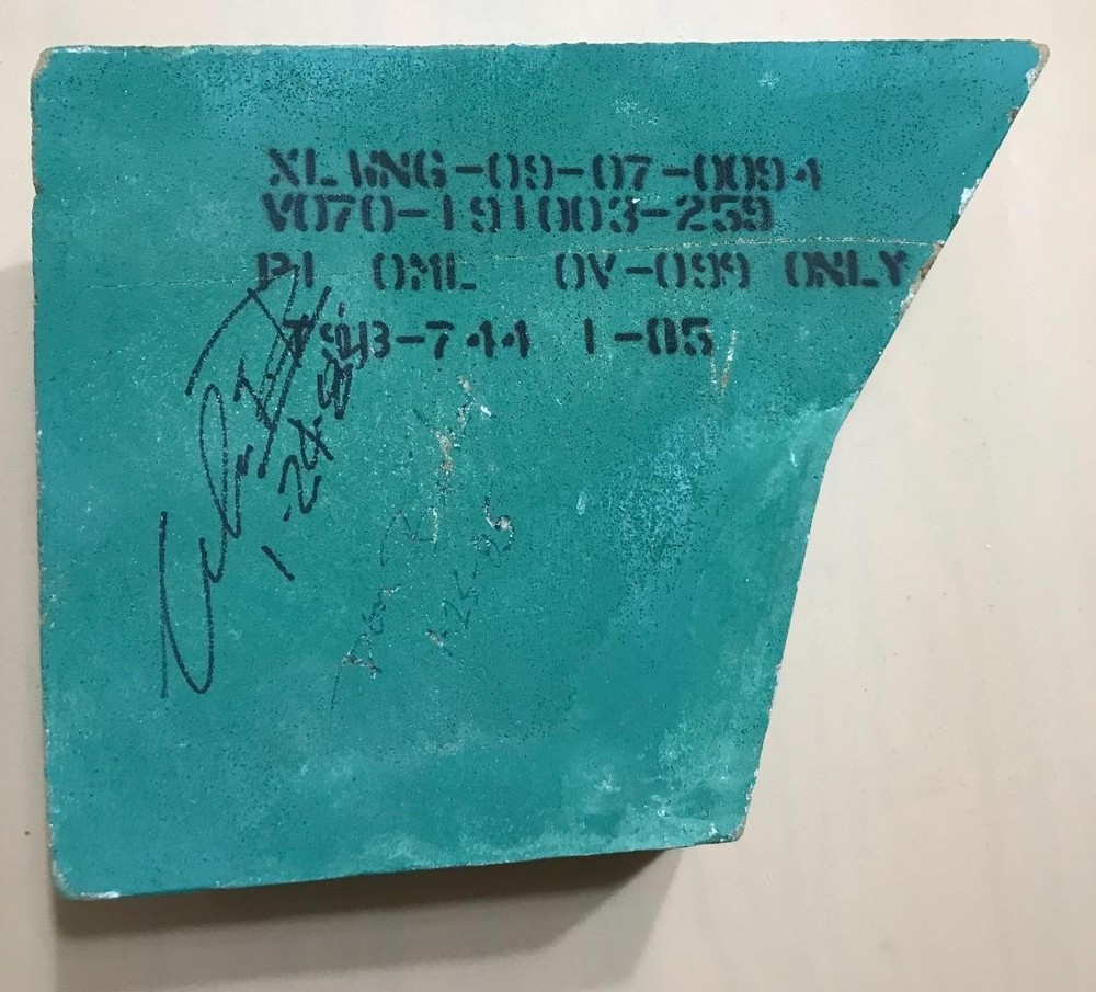 NASA Space Shuttle Fit Check Tile, Challenger OV 099 Unique Wings Lower