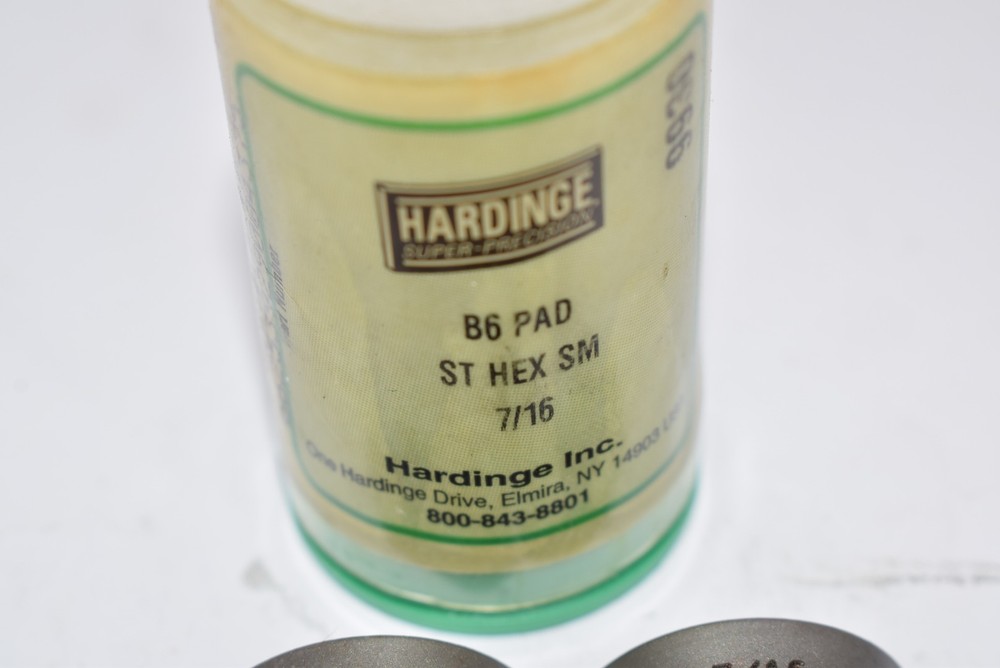 NEW Hardinge B6 7/16 ST HEX SM Collet Pad
