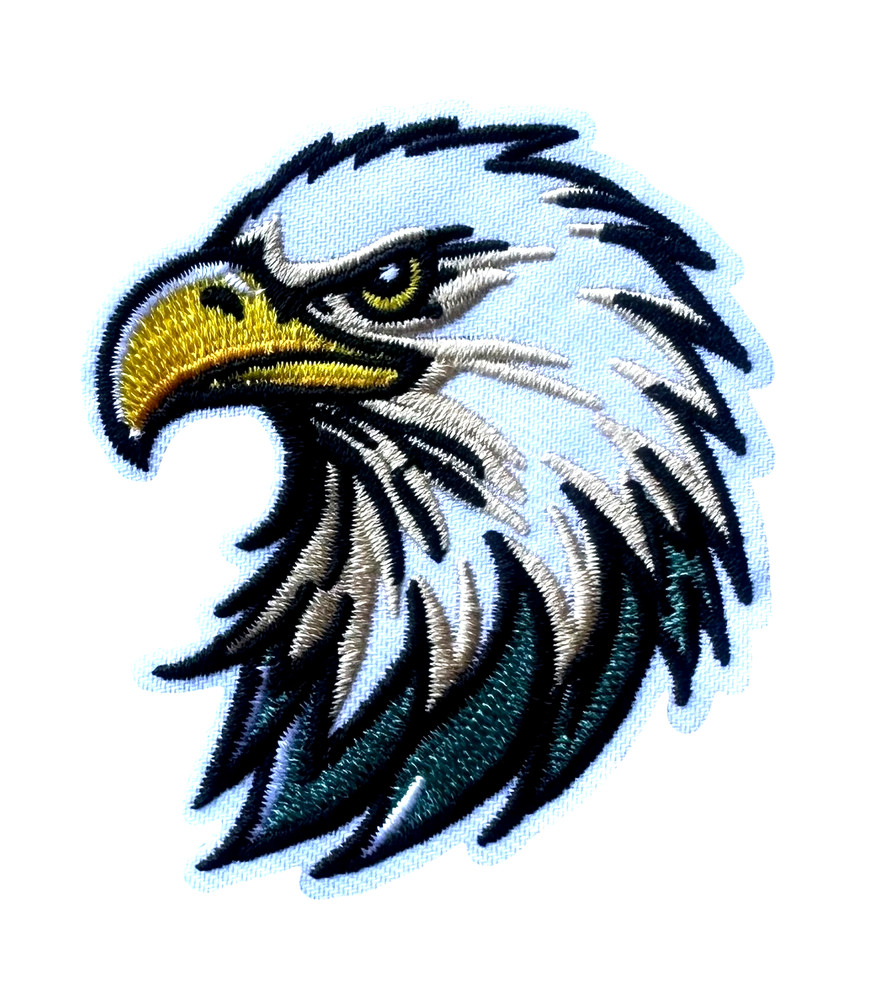 Eagle Head Pattern iron on Patch2+3/4 x 2+1/2 inch