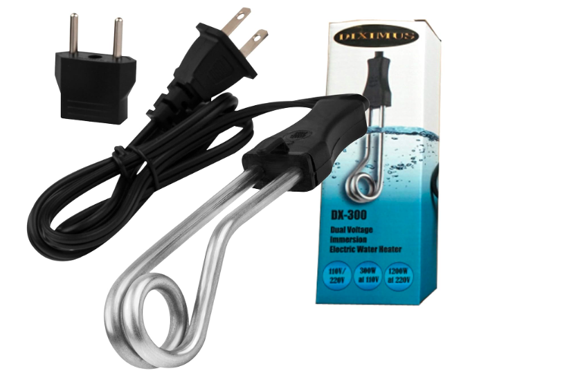 Immersion Water Heater Small Travel Compact Floating Boiler Electric Heat Pools