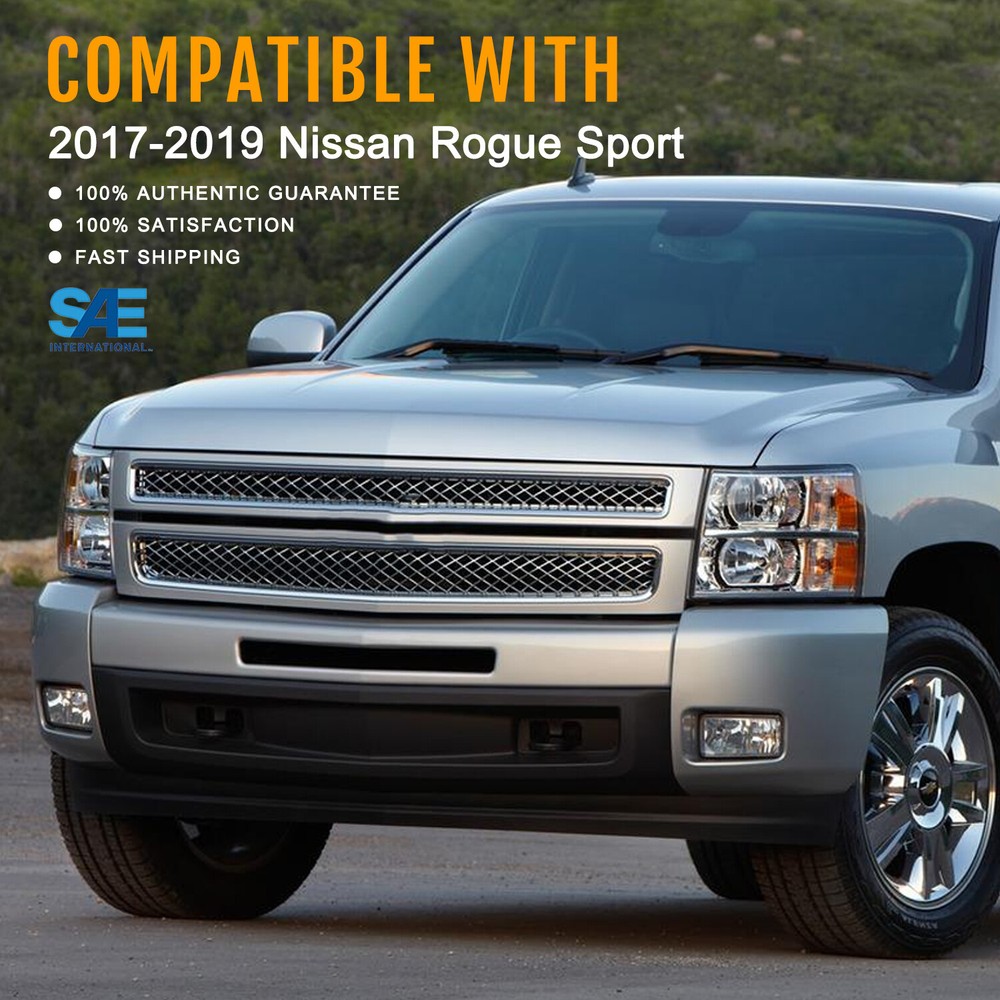 For 2007-2014 Chevy Silverado 1500 2500 3500 Chrome Headlight Left Driver Side