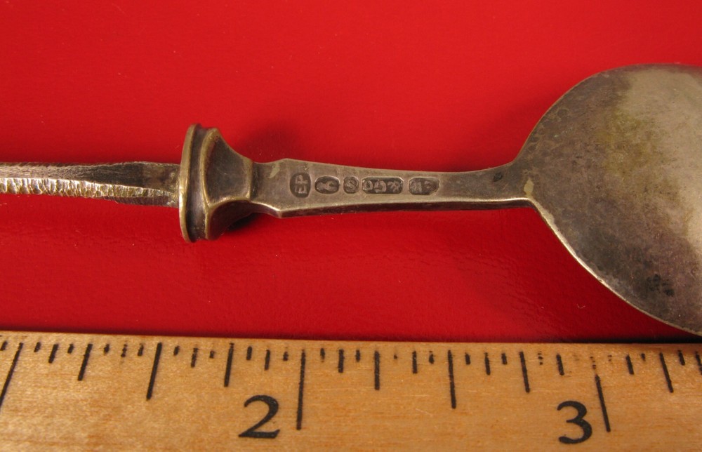 FABULOUS ANTIQUE FANCY ENGRAVED HALLMARKED SPOON MISSING HANDLE !!