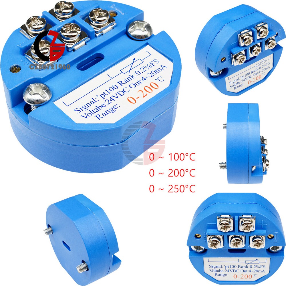 PT100 0~100°C 200°C 250°C RTD SBW Temperature Sensor Transmitter Module 4-20MA