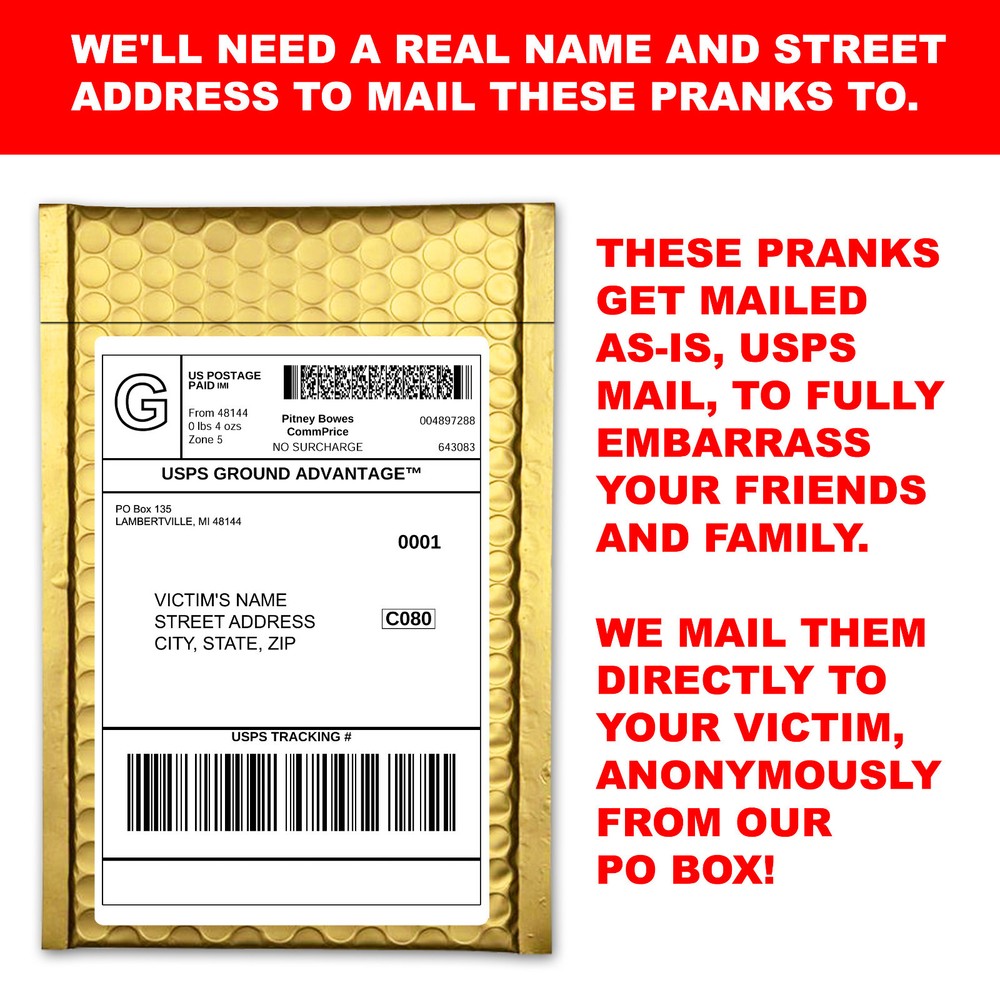 Gay Firefighter Prank Mail Practical Joke Sent Directly to Friends