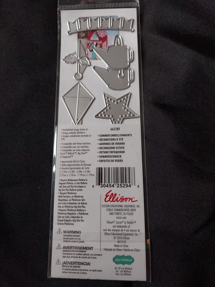 Sizzix Thinlits Summer Embellishments Die Set By Lori Whitlock