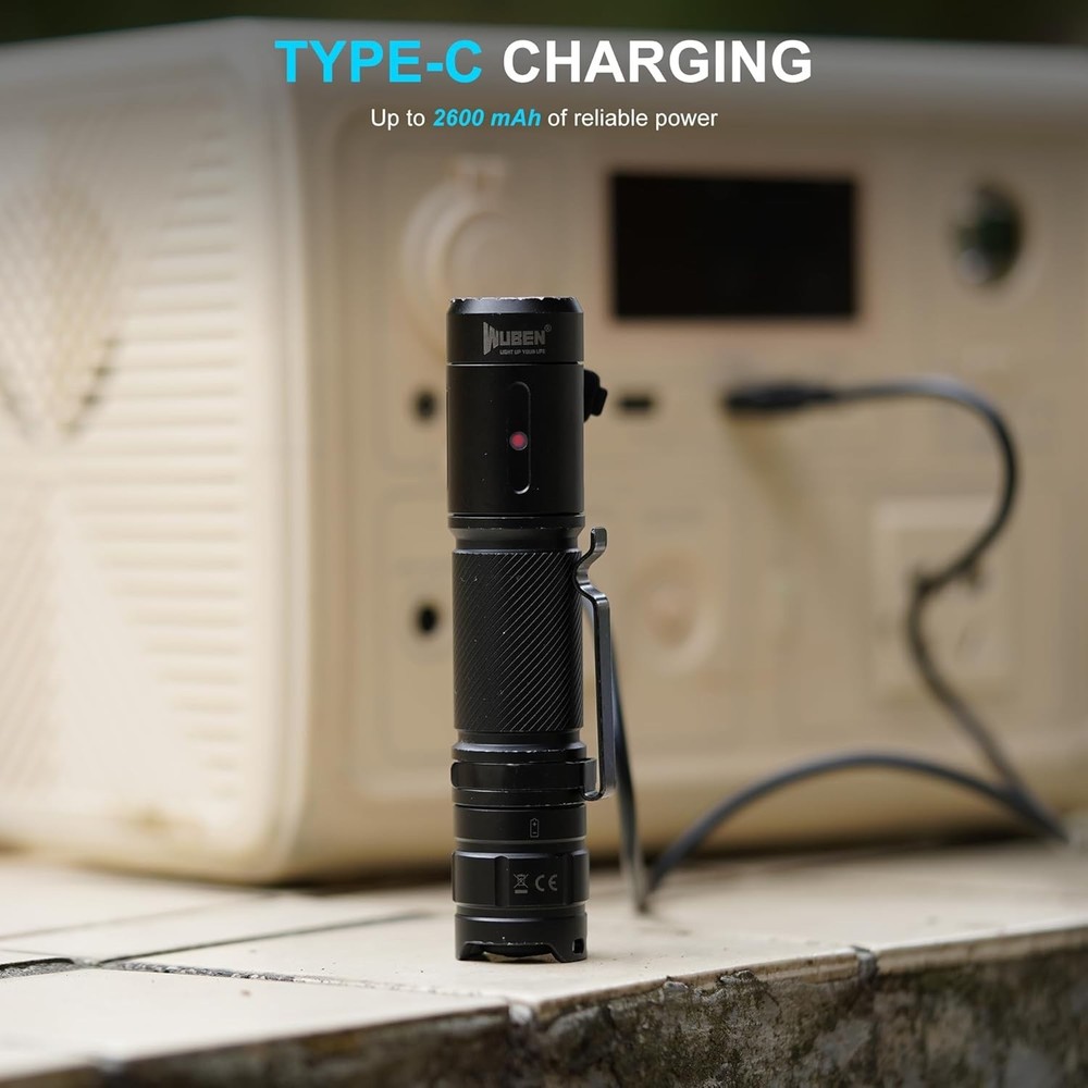 Durable Tactical Flashlight with 1200 Lumens and 6 Adaptable Lighting Modes