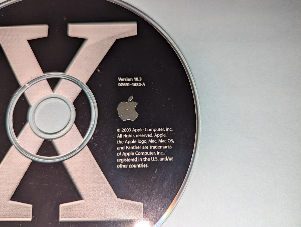 Vintage 2003 Apple Macintosh Mac OS X Admin Tools Software Disc Version 10.3
