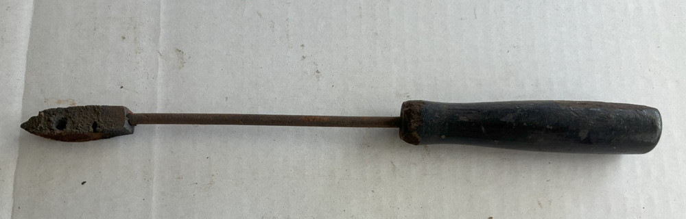 Vintage Soldering Iron Tool Wood Handle