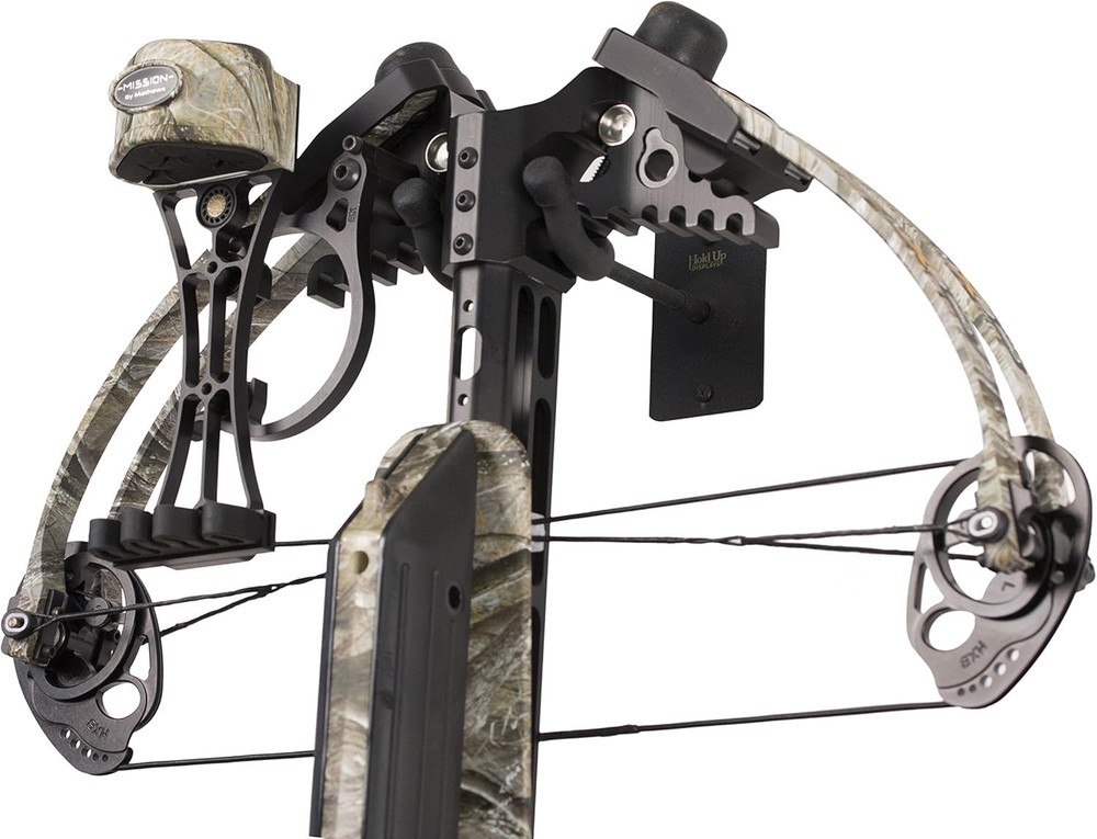 Vertical Crossbow Display Holder with Padded Cradle - Safe Storage Solution