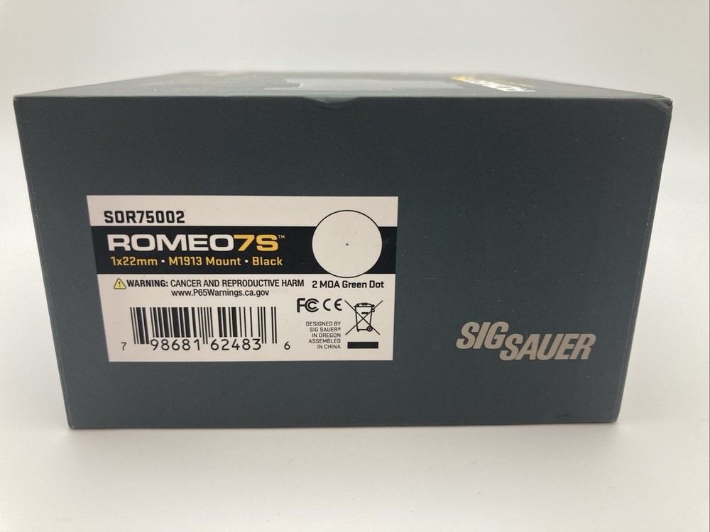 SIG Sauer ROMEO7S Green Dot Sight - SOR75002