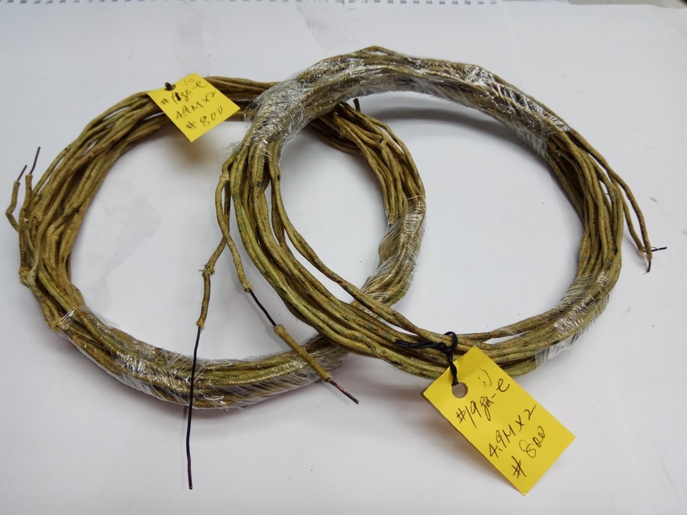 OLD #19ga WE Black Enameled Solid Copper Waxed Cloth wire 9.8M (800)