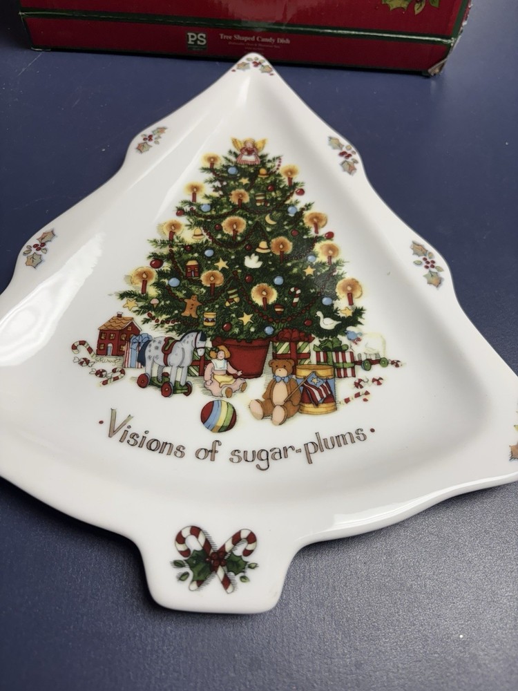Portmeirion Studios A Christmas Story Susan Winget Tree Shape Candy Serving Dish