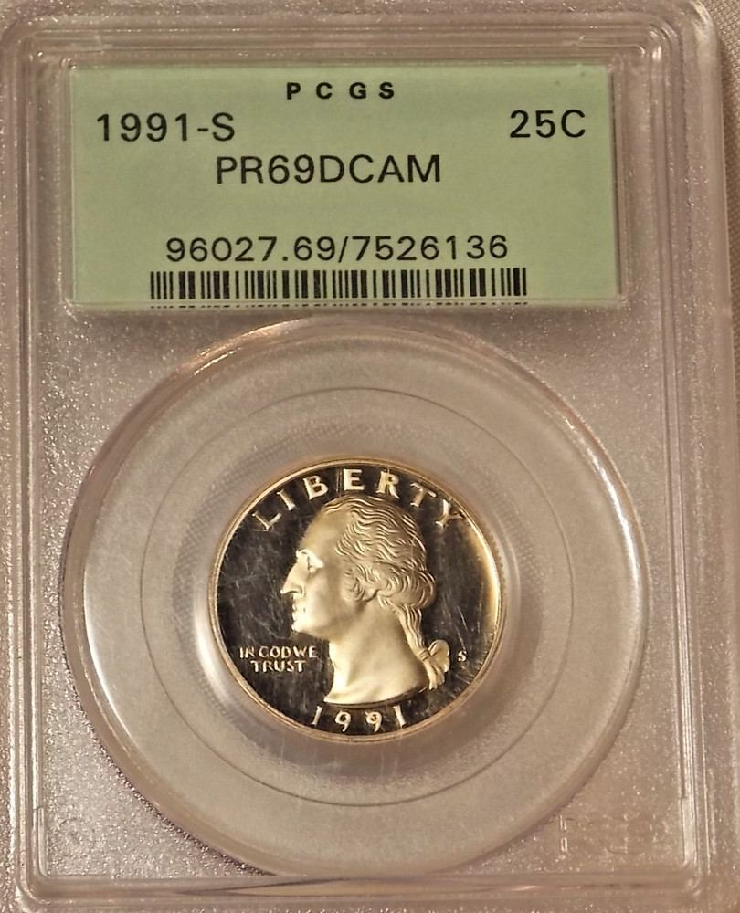 1991 S Quarter PCGS PR69 DCAM