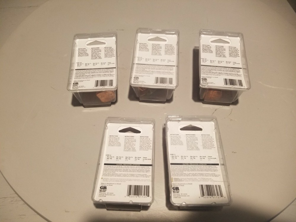 Variety Value Pack (5) Gardner Bender Slit Bolt Connectors