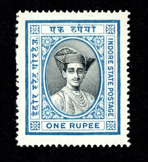 INDORE STATE INDIA 1927 ONE RUPEE SG 30 MINT