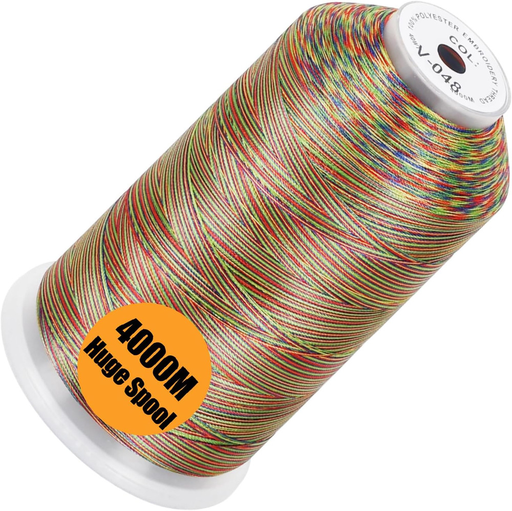 - Single Huge Spool 4000M Each Polyester Embroidery Machine Thread 40WT for Comm