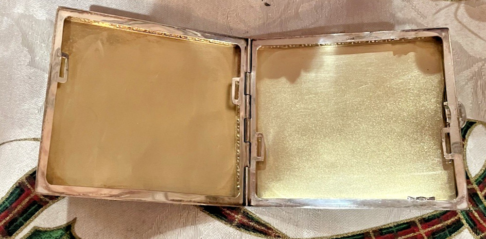 Antique German 830S Silver Cigarette Case Silver