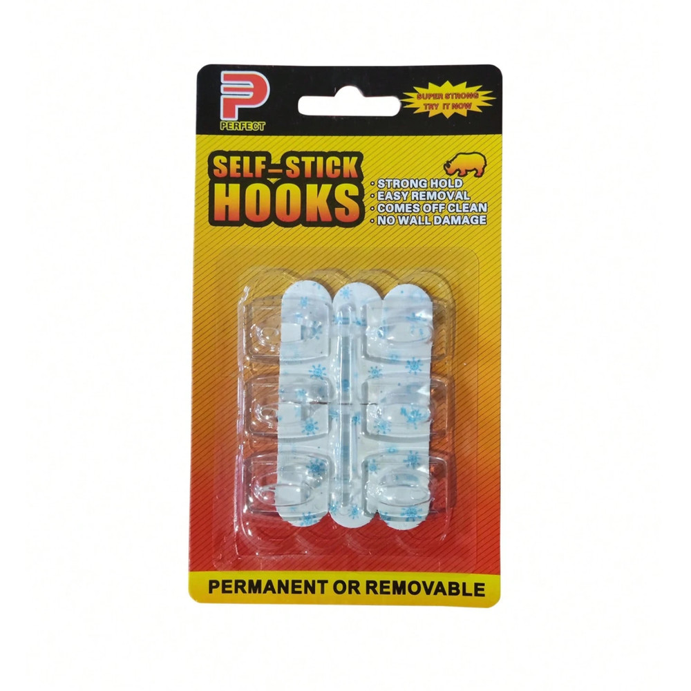 20pcs Mini Hook Self-Adhesive Detachable Traceless Decor Transparent Thread Hook