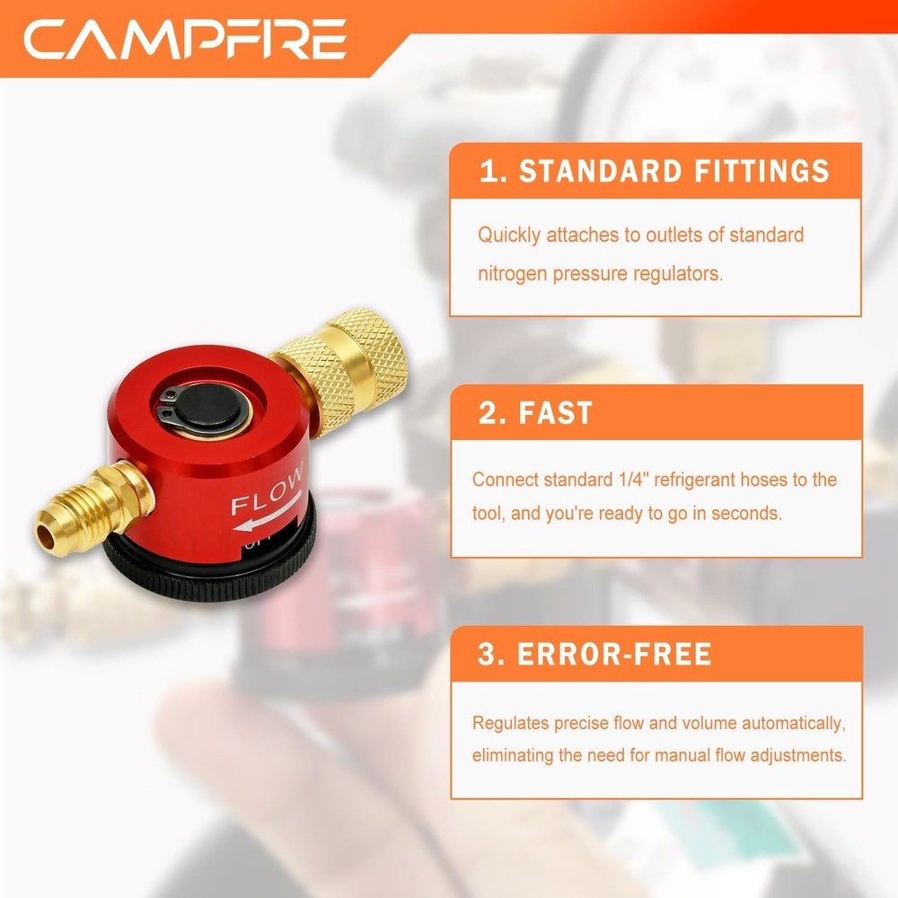 CAMPFIRE Nitrogen Purge Regulator For HVAC, Nitrogen Regulator HVAC, Nitrogen...