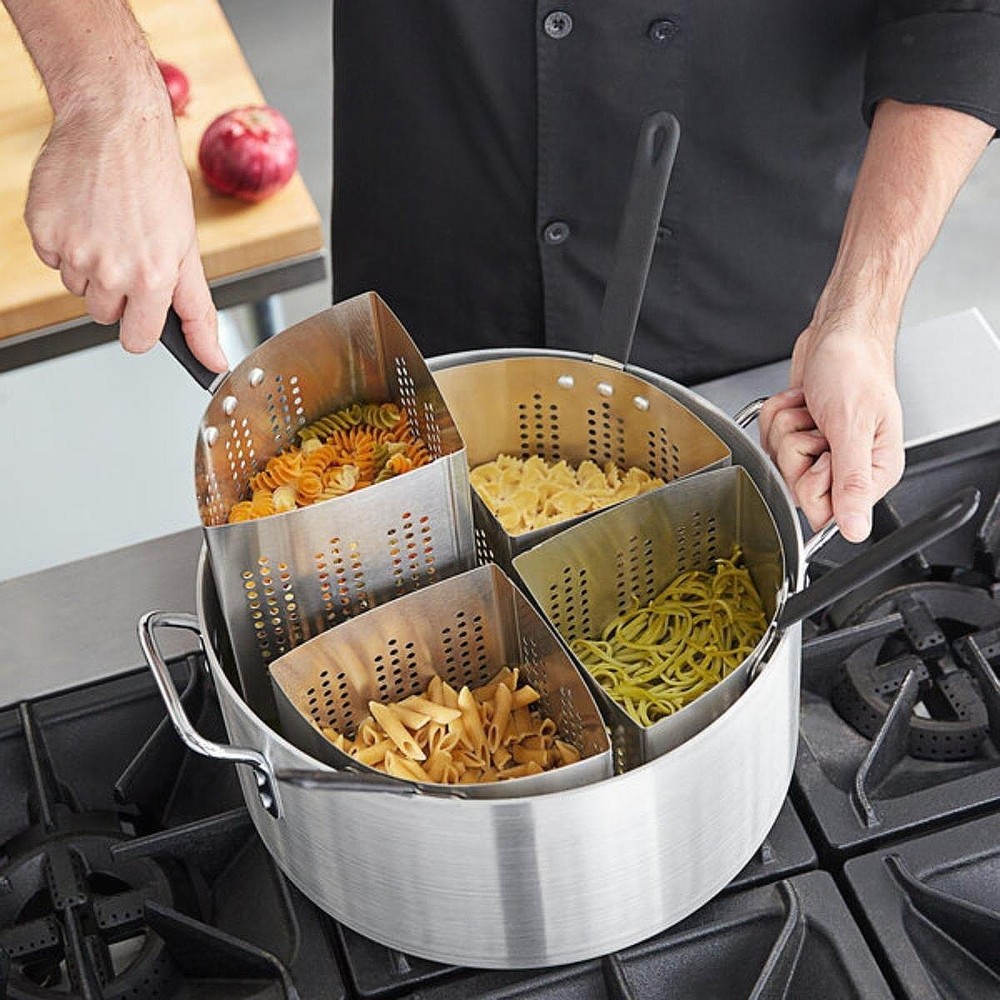 Pasta Cooker Strainer Basket Insert Versatile Sturdy Perforated Deep Pocket