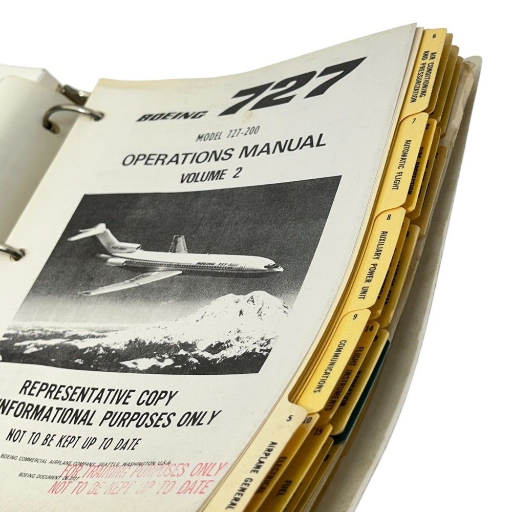Boeing 727 Flight Operations Pilot Training Manual Volume 2 The Boeing Company