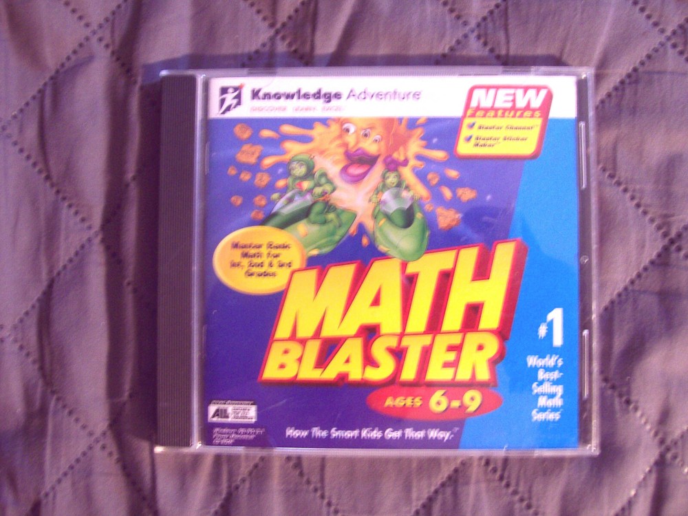 Knowledge Adventure MATH BLASTER Ages 6-9 CD ROM (Windows 3.1/95/98)