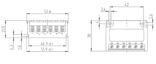 PMB 280-S full wave rectifier Uin-max=280VAC±10% Out=0.89 MAX 2A DC