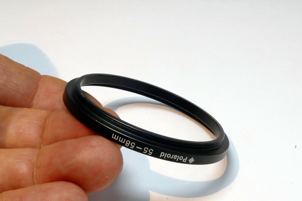 Polaroid 55mm to 58mm ring Metal adapter threaded step-up