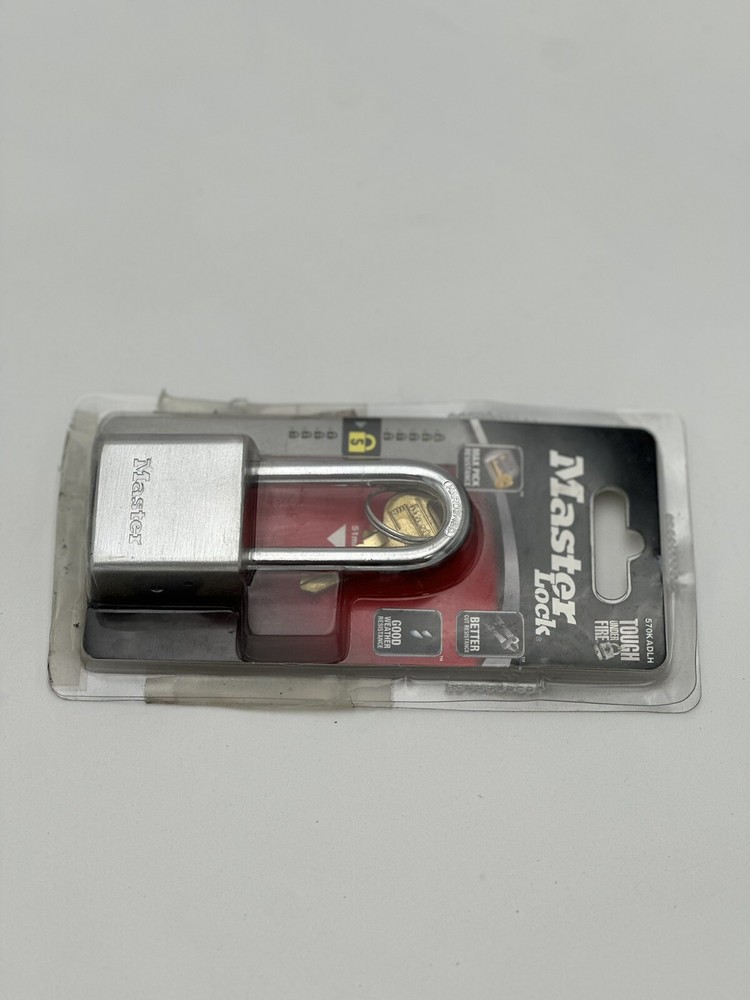 Master Lock Padlock w/ 2" Shackle Solid Aluminum 1-1/2" 570KADLH.New/open Box