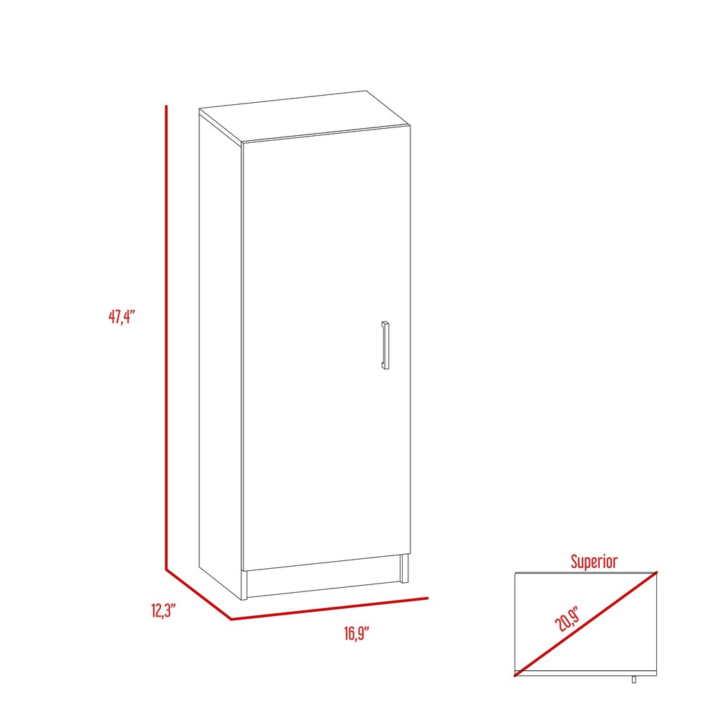 Richmond Rectangle Pantry Cabinet White