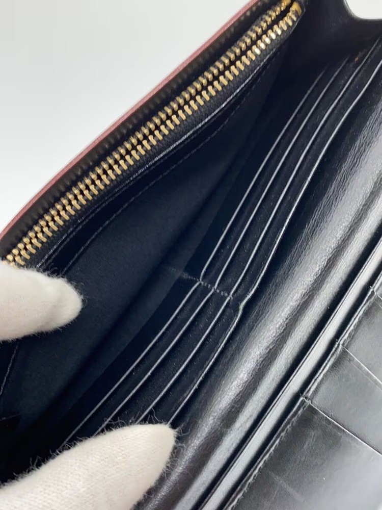 Paul Smith Long Wallet Leather Black Plain Men's