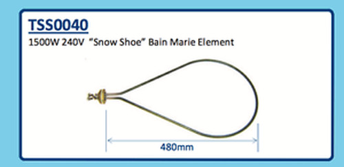 1500W 240V ''SNOW SHOE'' BAIN MARIE ELEMENT TSS0040