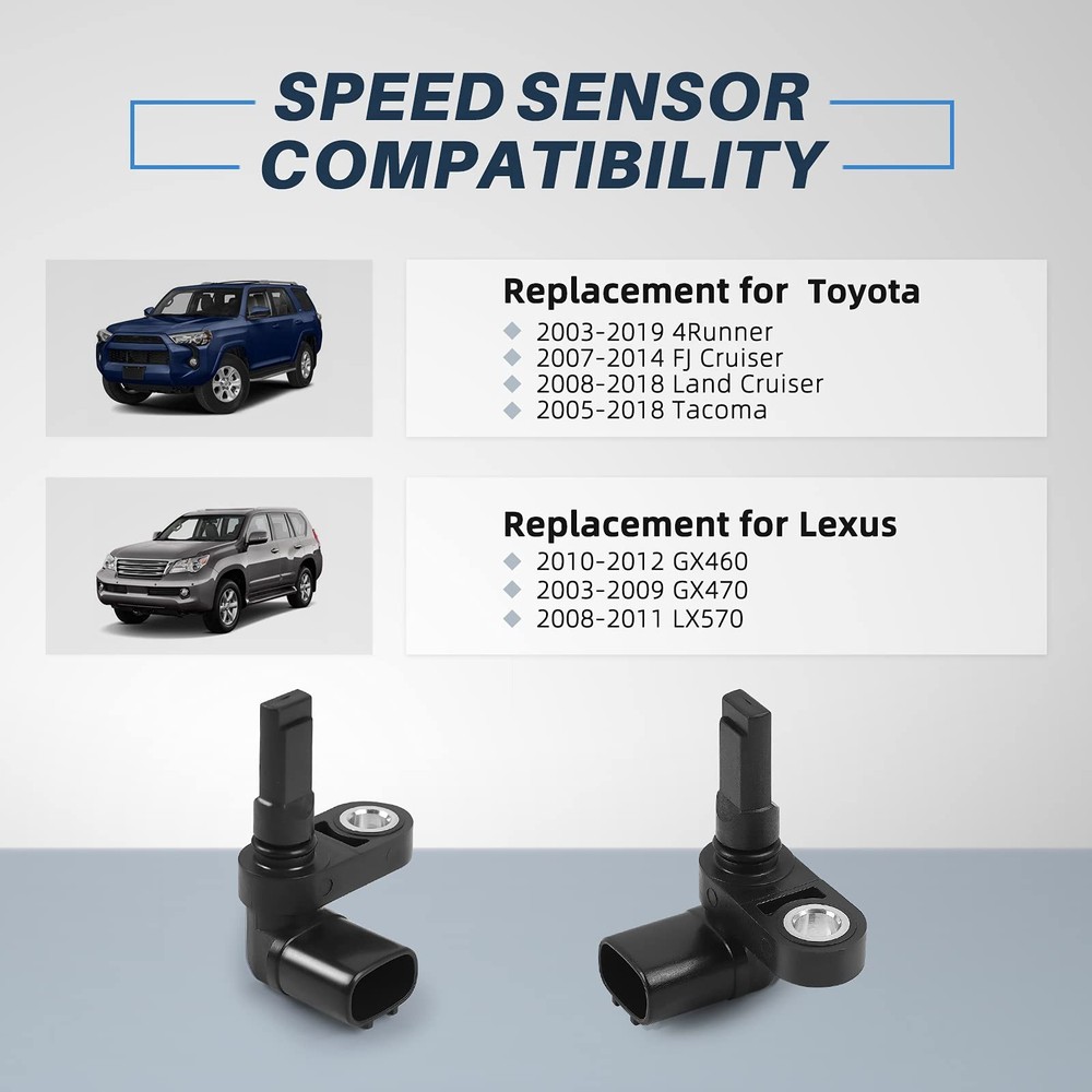 2pcs ABS Wheel Speed Sensor Front Rear Right Left 89542-04020, Replacement fo...