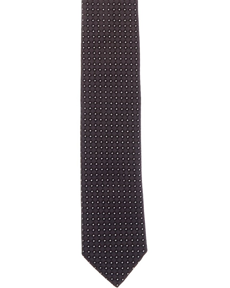 Givenchy Small Square Jacquard Silk Tie Men's Black