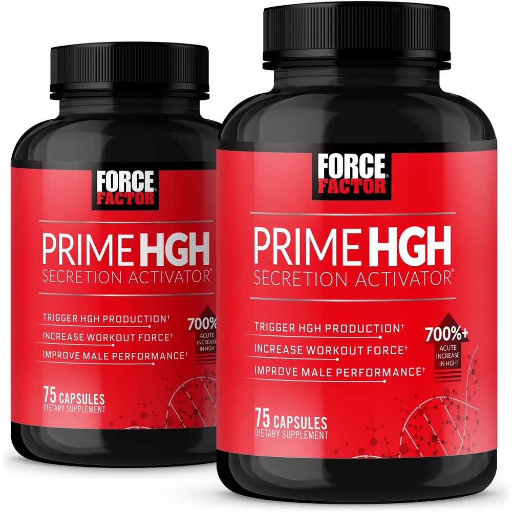 Force Factor Prime HGH Secretion 75 Count (Pack of 2), Red (Packaging)